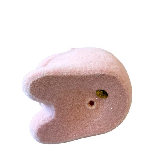 SPRING GATHERINGS 15in Pink Flocked Bunny With Faux Pearl Ears & Ribbon New - Picture 15 of 15